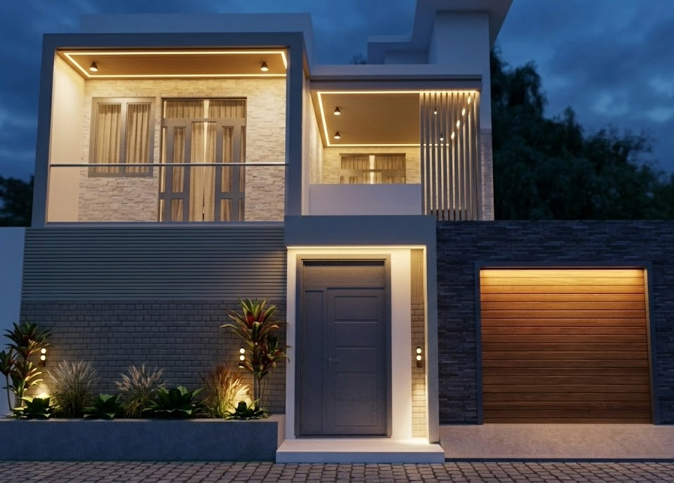 villa a rdc facade rendu