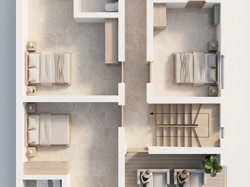 villa b FACADE etage 2r