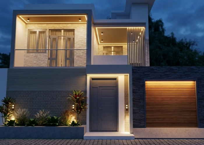 villa a rdc facade rendu